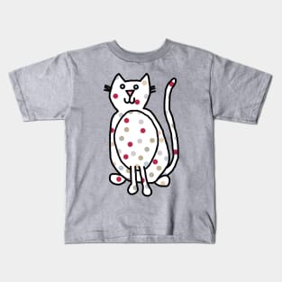 Cute Cat with Magentaverse Spots Kids T-Shirt